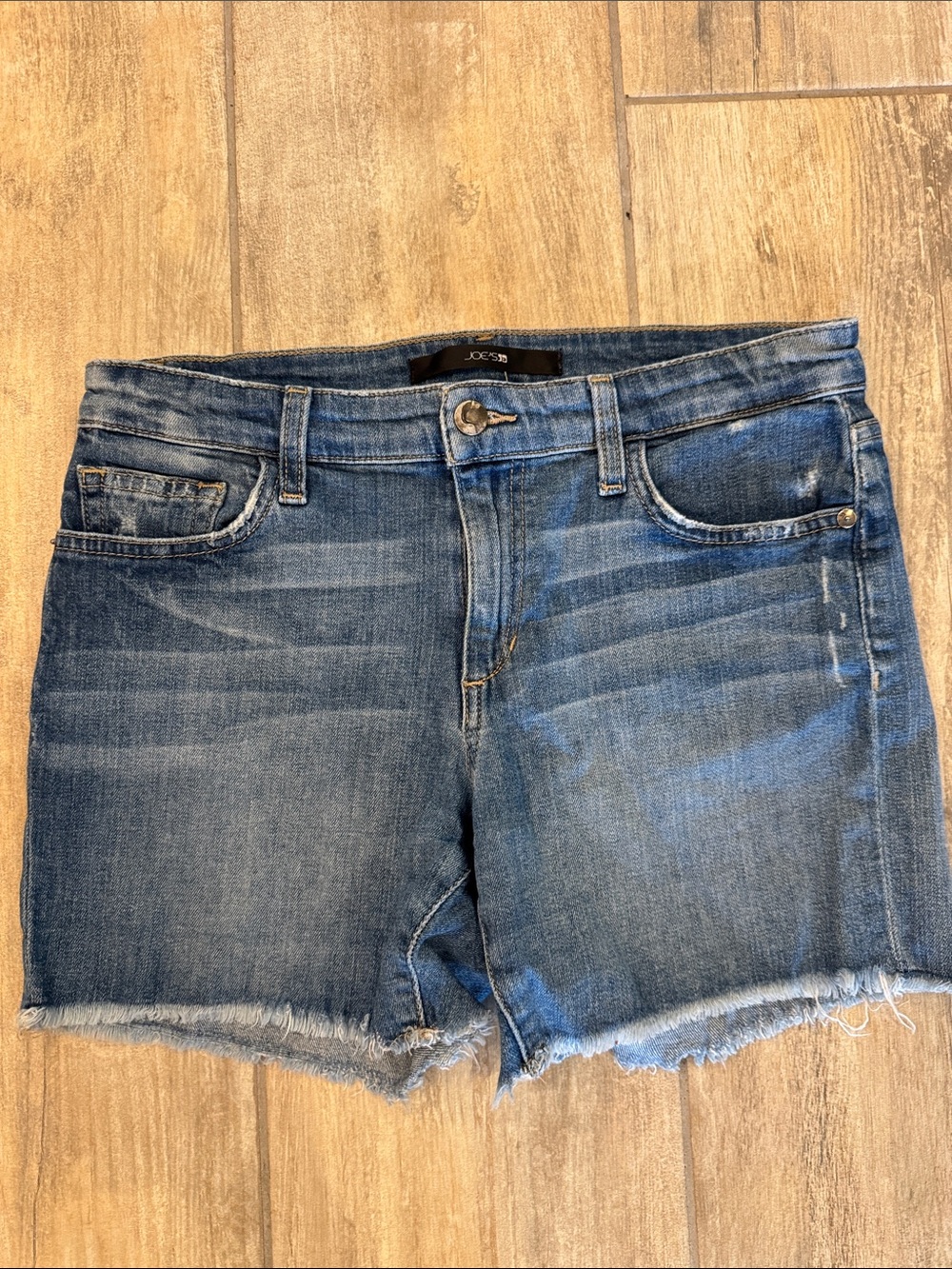Joes Blue Denim Shorts Cutoff Frayed hem size 27